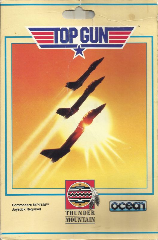 Top Gun box art for Commodore 64
